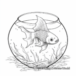 Goldfish in a Bowl Coloring Pages 1