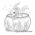 Goldfish Tank Coloring Pages 2