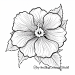 Gorgeous Hibiscus Flower Coloring Pages 2