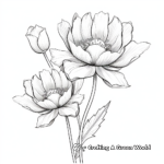 Gorgeous Lotus Flower Coloring Pages 1