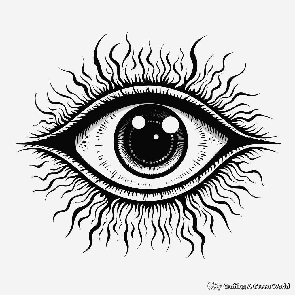 Gothic Evil Eye Coloring Pages 3