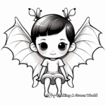 Gothic Inspired Bat Wings Coloring Pages 1