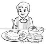 Gourmet Steak and Mashed Potatoes Coloring Sheets 1