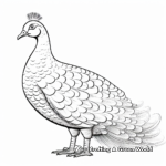 Graceful White Peacock Coloring for Adults 2