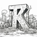 Graffiti Alphabet Coloring Pages for Kids 1