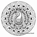 Grand Peacock Mandala Designed Coloring Pages 3