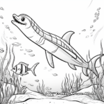 Graphical Plesiosaurus Coloring Pages 1