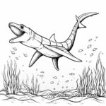 Graphical Plesiosaurus Coloring Pages 3