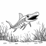 Graphical Plesiosaurus Coloring Pages 4