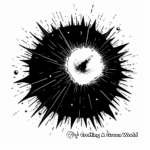 Gravitational Black Hole Coloring Pages: Bursting Star 4