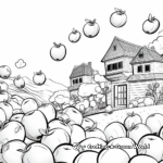 Gravity in Motion: Falling Apples Coloring Pages 3