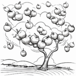 Gravity in Motion: Falling Apples Coloring Pages 4