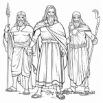 Greek Gods and Goddesses: Zeus, Apollo, Hera Coloring Pages 1