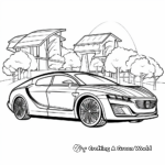 Green Energy Electric Car Coloring Pages 1