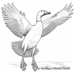 Greylag Goose in Flight Coloring Pages 3