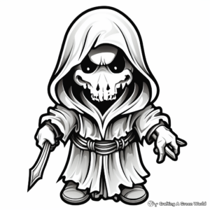 Grim Reaper Halloween Coloring Pages 1