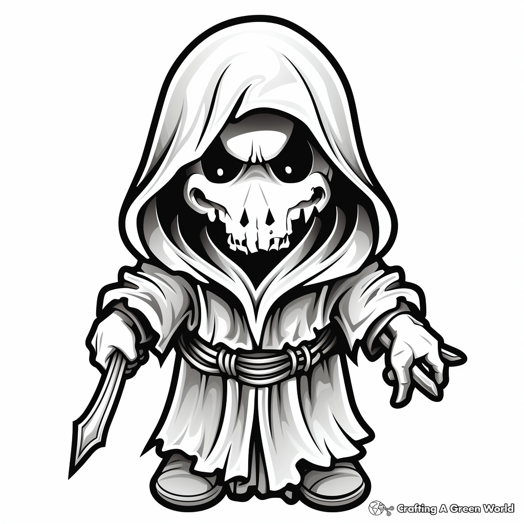 Grim Reaper Halloween Coloring Pages 1