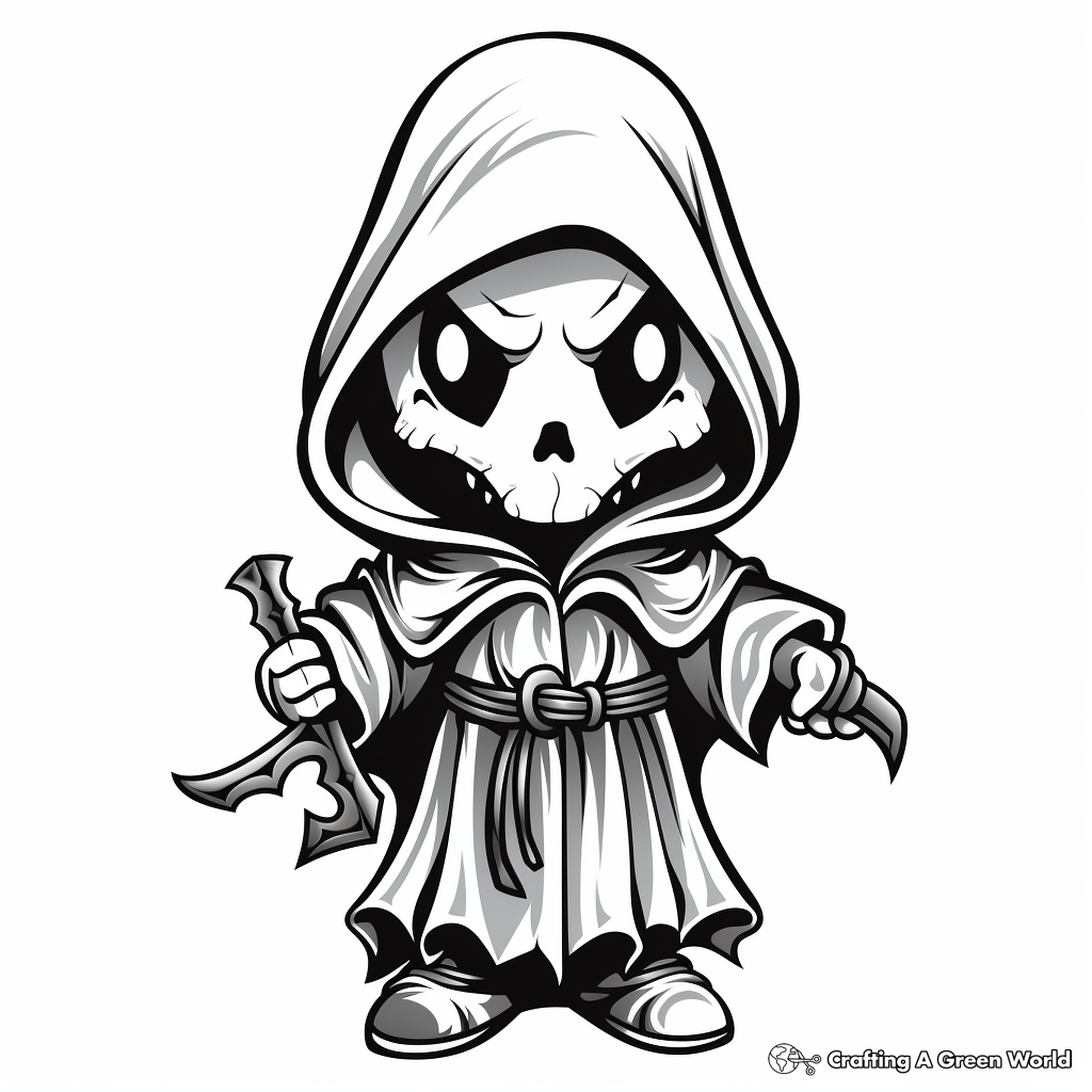 Grim Reaper Halloween Coloring Pages 2