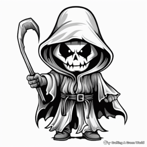 Grim Reaper Halloween Coloring Pages 4