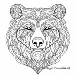 Grizzly Bear in the Wilderness Coloring Pages 3