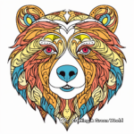 Grizzly Bear in the Wilderness Coloring Pages 4