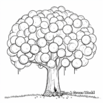 Gum Tree with Bubble Gums Coloring Pages 1