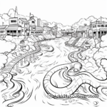 Habitat of Electric Eel: River-Scene Coloring Pages 2