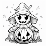 Halloween Ghost October Coloring Pages 3