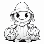 Halloween Ghost October Coloring Pages 4