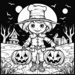 Halloween Night in Fall Coloring Pages 3