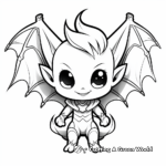 Halloween Themed Bat Wings Coloring Pages 2