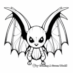 Halloween Themed Bat Wings Coloring Pages 3