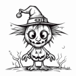 Halloween Themed Crow Coloring Pages 2