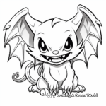 Halloween Themed Vampire Bat Coloring Pages 3