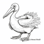 Hand-drawn Artistic Pelican Coloring Pages 3