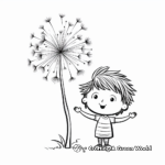 Hand-drawn Style Dandelion Coloring Pages 1