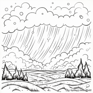 Hand-drawn Thunderstorm Skyscape Coloring Pages 4