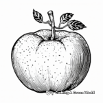 Hand-drawn Vintage Apple Illustration Coloring Pages 4