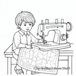 Hand Stitched Quilt Coloring Pages 4