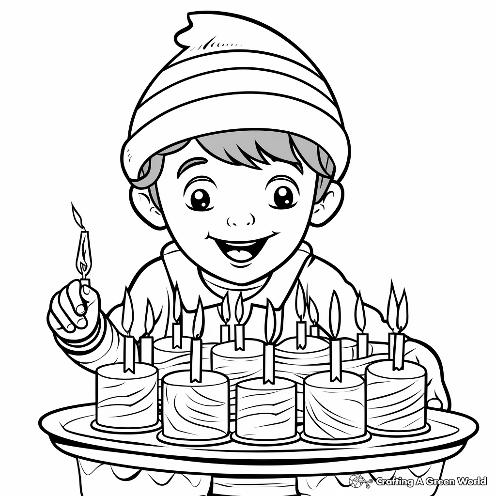 Hanukkah-Themed Coloring Pages 2