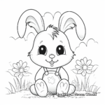 Páginas para colorear del Conejo Feliz de Pascua 1