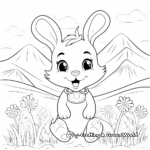 Páginas para colorear del Conejo Feliz de Pascua 3