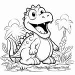 Happy Herbivorous Dinosaurs Coloring Pages 1