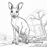 Happy Hopping Kangaroo Coloring Pages 2