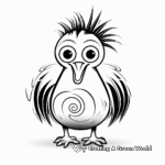 Happy Kiwi Bird Coloring Pages for Creative Play 1