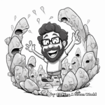 Happy Little Geodes: Bob Ross Inspired Coloring Pages 2