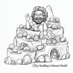 Happy Little Geodes: Bob Ross Inspired Coloring Pages 3