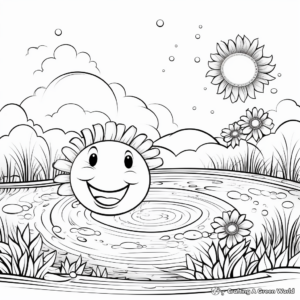 Happy Summer Sun Coloring Pages 1