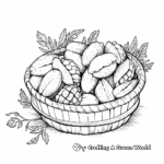 Harvested Pecans in a Basket Coloring Pages 2