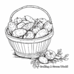 Harvested Pecans in a Basket Coloring Pages 4